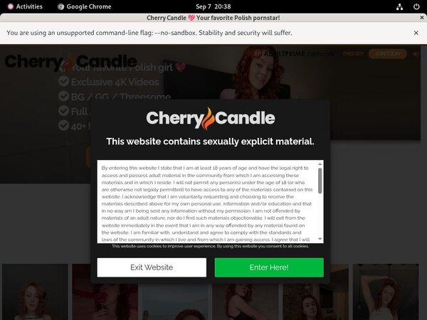 Cherry Candle Discreet