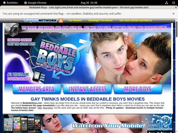 Free Beddable Boys Passes