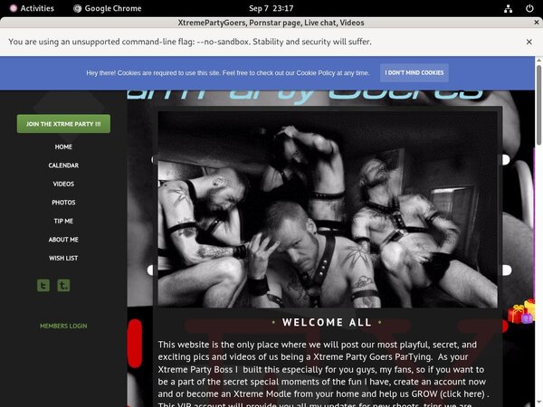 Free XtremePartyGoers Account
