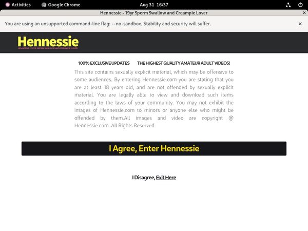 Hennessie Members Area
