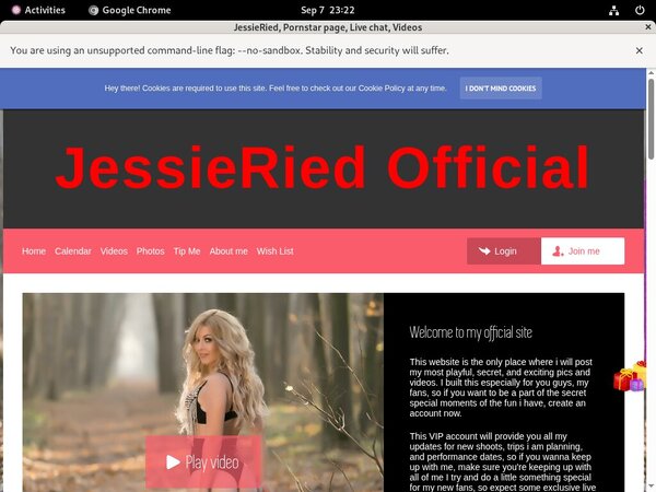 Jessieried.modelcentro.com Trial Account