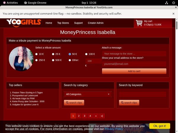 Login Moneyprincess Isabell For Free