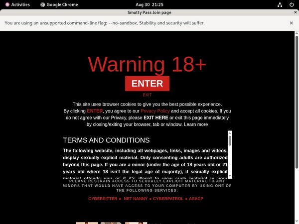 Smutty Pass Password Info