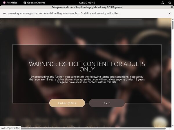 Subspace Land Checkout Form