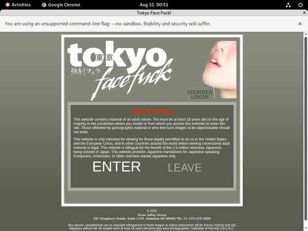 Tokyo Face Fuck Working Account