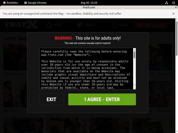 Fraternity X Login Account