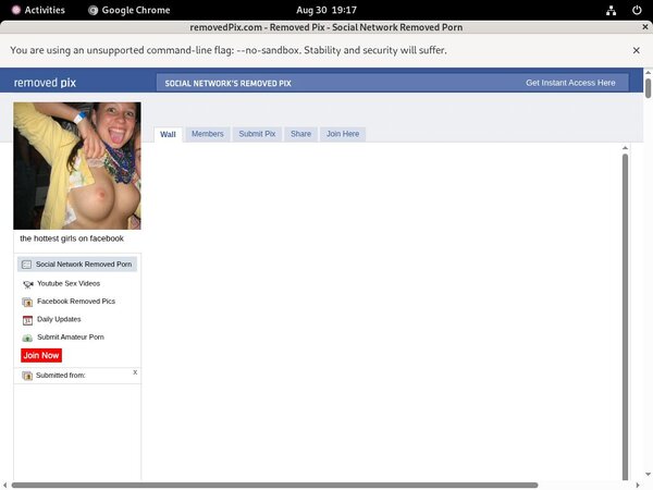 Removed Pix Free Account